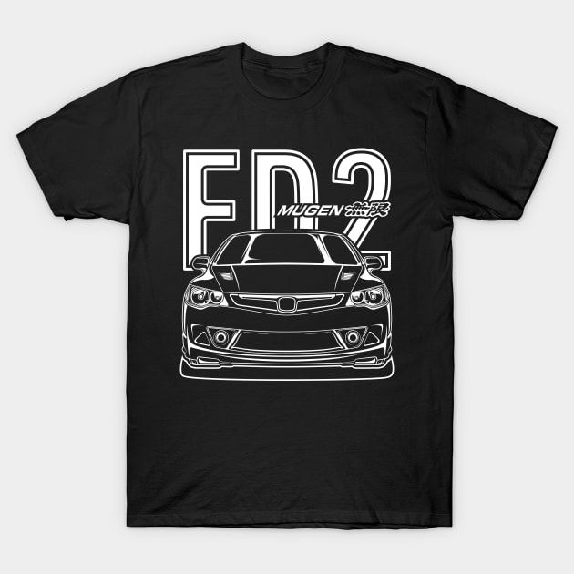 FD2 Mugen ( White Print) T-Shirt by WINdesign